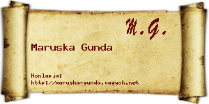 Maruska Gunda névjegykártya